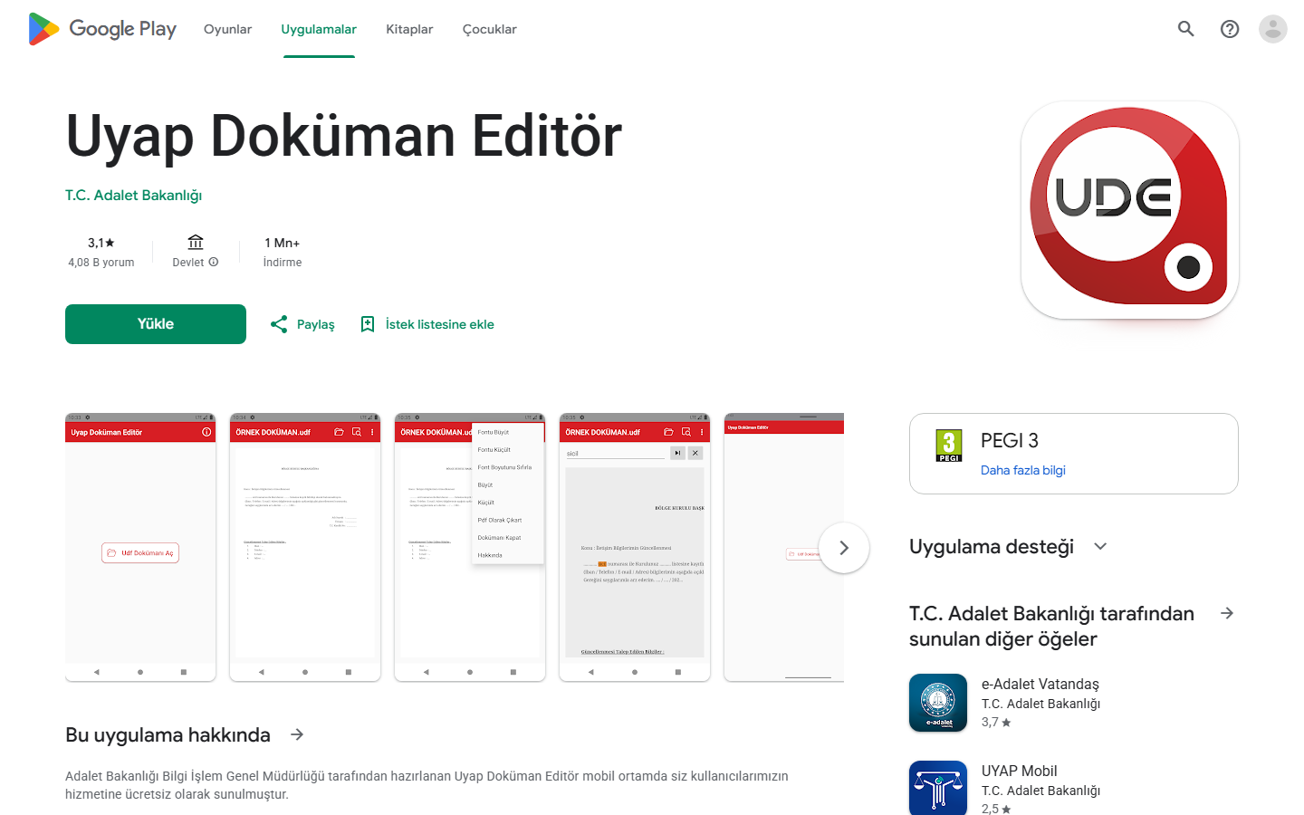 UDF Android Deneyimi
